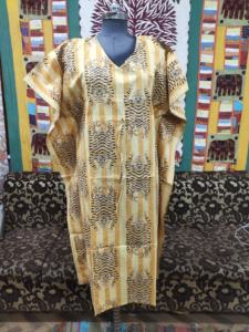 Caftan en coton pour femmes vêtements d'été imprimé animal longue tunique élégante robe indienne pour salon de plage tenue décontractée et de fête - Product Image 6