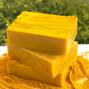 Savon de bain au curcuma de marque privée avec extrait de curcumine, savon en vrac en gros OEM pour une peau éclatante, anti acné et élimination du bronzage - Product Image 2