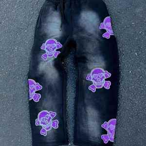 Survêtement zippé pour homme, streetwear, avec logo personnalisé, à paillettes, coupe oversize, respirant, 100% coton épais, de haute qualité - Product Image 3