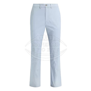 Pantalones Chinos Casuales de Lona No Tejida para Hombre, Cierre de Botones, Corte Ajustado, Resistentes al Viento, Ligeros y Elegantes para Viajes y Ropa Urbana - Product Image 1