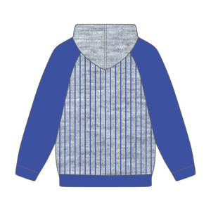Zeta Phi Beta Gris Corps Bleu Raglan Pinstripes Pull À Capuche Grec Sororité Vêtements Personnalisé Divine Neuf HBCU Vêtements - Product Image 3