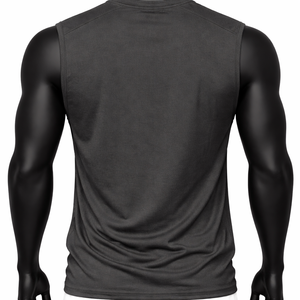 Camiseta Deportiva Personalizada sin Mangas para Hombre, Ajustada, Transpirable, para Gimnasio, Venta al Por Mayor OEM - Product Image 2