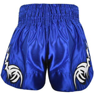 Pantalones cortos MMA personalizados al por mayor de moda Muay Thai pantalones cortos de entrenamiento de boxeo etiqueta tejida para niños resistente a las manchas ropa de artes marciales - Product Image 6