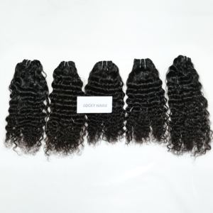 Vente en gros de boules de cheveux humains birmans vietnamiens de grade Remy ondulés tissage à vague profonde extensions de cheveux humains à un tirage - Product Image 5