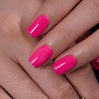 Faux ongles à presser courts carrés en acrylique, design abricot, couvrance totale, finition brillante nude, à coller, vente en gros