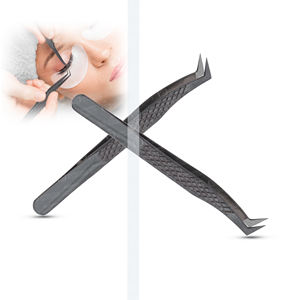 แหนบต่อขนตาเพิ่มวอลลุ่ม5ชิ้นพร้อมหัวแหลมอุปกรณ์เสริมความงามแหนบต่อขนตาสแตนเลสแบบกำหนดเอง - Product Image 1