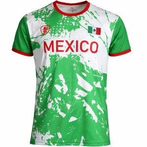 Maillot de football unisexe Mexique imprimé, séchage rapide, performance optimale, 100 % polyester, logo au dos, anti-odeur, coupe classique, col rond, manches courtes - Product Image 5