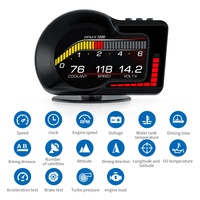 Jauge multifonction pour voiture F15 Écran LCD intelligent OBD Ordinateur Auto Electronique HUD GPS Display pour voiture universelle
