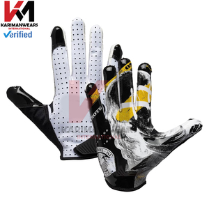 Gants de football américain de qualité supérieure, gants de receveur, logo personnalisé, adhérence confortable, gants de sport d'extérieur, fournisseur - Product Image 2