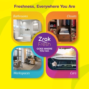 Désodorisant de poche Power Pocket, parfum orange et citron, salle de bain, toilettes, voiture, élimine les odeurs, dure 30 jours - Product Image 4