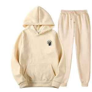 ชุดวอร์มผู้หญิงแบบมีฮู้ดสองชิ้น ผ้าฟลีซเทคคุณภาพสูง 100% ผ้าฝ้าย รุ่นเรียบง่าย ใส่ได้ทุกวัน เป็นมิตรกับสิ่งแวดล้อม สำหรับฤดูหนาวปี 2026 - Product Image 4