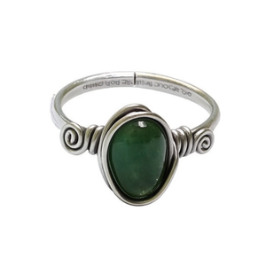 Silver Plated Trendy Fashion <b>Rings</b> with Green Stone Detail for Resale Collections - Product Image 2