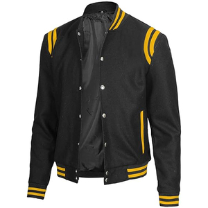 Chaqueta bomber de satén de seda para hombre, venta al por mayor con logotipo de color personalizado, chaquetas universitarias hechas en Pakistán a la moda para la primavera - Product Image 1