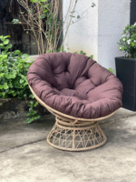 Chaise pivotante en poly rotin au design moderne avec coussin Livraison rapide Balançoire de jardin pour mobilier d'extérieur pour balançoires de patio