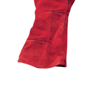 ถุงมืองานเชื่อมหนังสีแดงถุงมือทำงานแบบยาวเพื่อความปลอดภัยทนความร้อน - Product Image 5