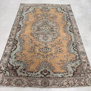 5.3x8.5 ft Turkish Rug, <b>Brown</b> Oriental Vintage Rug <b>Wool</b> - Product Image 1