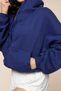 Sweat-shirt à capuche zippé en polaire unisexe, taille plus, lavé, respirant, logo OEM personnalisé, femmes, automne, hiver - Product Image 3