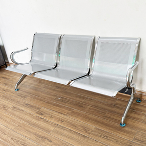 Banc d'attente industriel en métal 3 places MFE03 pour centre commercial, école, bureau, banque, gare routière, aéroport, parc, clinique - Product Image 5