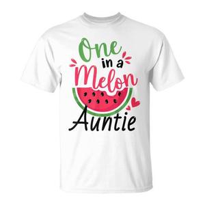 Maglietta promozionale coordinata per la famiglia per il primo compleanno di One in a Melon Auntie - Product Image 1