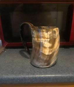 Taza de cuerno de vino vikingo de alta calidad 100%, tendencia superior, estilo europeo, cuerno tallado para beber, jarra de cuerno de buey de Búfalo, café de ágata - Product Image 1