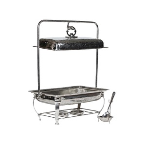 Shiny Finishing Hot Food Server Chafing Dish Food Warmer Rounded Shape Buffet <b>Catering</b> Serving Chafing Dish Sustainable - Product Image 2