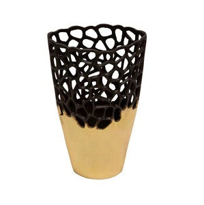 Wedding Decoration Luxurious Design Metal Flower Pot Handmade Designer High Quality Copper Antique Aluminum Flower <b>Vase</b> - Product Image 5