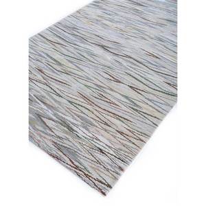 Tapis rectangulaire Manchaha abstrait noué à la main en laine et soie de bambou 9x12 pour salon ou couloir - Les-1268 Gris & Noir - Product Image 2