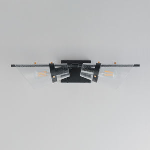 La applique murale à deux lumières The Finch de Maxim Lighting est une éclairage mural magnifiquement architectural et sculptural. - Product Image 1