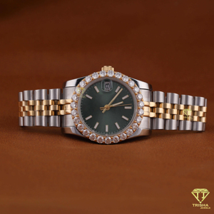 Reloj de pulsera Hip Hop de busto personalizado de lujo de calidad superior, bisel Original, esfera verde, acero inoxidable cultivado en laboratorio, mecánico - Product Image 5