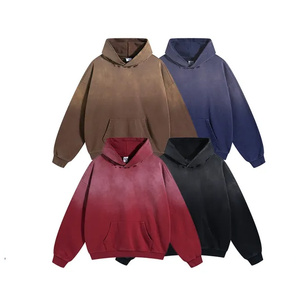 เสื้อสเวตเตอร์มีฮู้ดเปิดไหล่ตกขนาดใหญ่ของผู้ชายเสื้อสเวตเชิ้ตผ้าคอตตอนปักลาย100% ซีดกันแดดสำหรับฤดูหนาว - Product Image 5