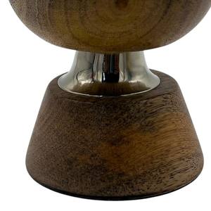 Quemador de Incienso de Madera con Diseño Árabe, Detalles en Metal Plateado, Quemador de Incienso Tradicional de Medio Oriente para el Hogar y Regalos del Golfo - Product Image 5