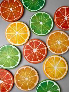 Sous-verres en bois peints à la main, ensemble de vaisselle décorative - Product Image 3