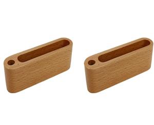 2Pcs Beech Wood Business <b>Card</b> Holder for Office Tabletop <b>Display</b> Business <b>Card</b> <b>Stand</b> for Front Desk with Pen Holder - Product Image 1
