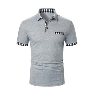 Respirant en gros 100% coton 220GSM hommes polos broderie personnalisée plaine blanc décontracté Golf Polo - Product Image 5