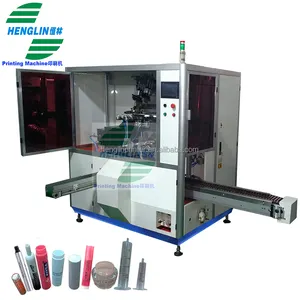 Plastic Soft Tube bottle lid Automatic Mark pen lipstick lid cosmetic kit eyeliner mascara Automatic screen printing machine