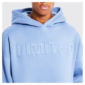 เสื้อฮู้ดดี้คุณภาพสูง พิมพ์ลายกราฟิกซิลิโคนยาง ผ้าฝ้ายฟลีซ ทรงหลวมไหล่ตก สไตล์สตรีท - Product Image 4