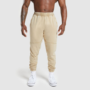 Pantalon de jogging décontracté pour homme, taille mi-haute, style vintage, respirant, anti-boulochage, anti-plis, en molleton lavé pour l'hiver - Product Image 1