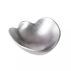 Bol de service élégant en Aluminium pour ustensiles de cuisine, de table, de forme ronde, fini argent, ustensiles de salle à manger, fruits secs, dattes - Product Image 5