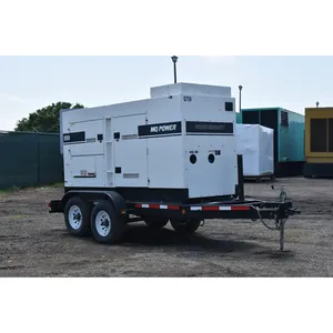 Groupe électrogène diesel d'occasion de 120 kW avec sélecteur de tension, remorquable, pour usage commercial de secours - Product Image 2