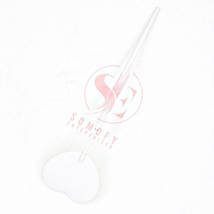 Eco-Friendly Stainless Steel <b>Heart</b>-<b>Shaped</b> Lash Extension Mirror Customized Color Beauty Storage Eyelash Shampoo Tool - Product Image 3
