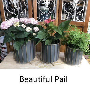 Maceta moderna de metal galvanizado diseñada para la decoración del hogar contemporáneo que ofrece protección duradera para las plantas a largo plazo. - Product Image 3