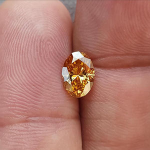 Diamant de laboratoire de 1 carat, taille ovale, couleur jaune, pour la fabrication de bijoux, certifié IGI, diamant fantaisie en vrac, fabrication au meilleur prix - Product Image 2