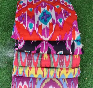 Indian Handmade Cotton Running Loose Women Dressmaking Fabric Block Print Fabric Kid's Crafting Dress Fabric Swing