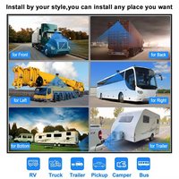 Caméra embarquée HD 1080P 4 canaux, caméra de recul sans fil, moniteur 7 pouces, enregistreur DVR numérique intégré, double antenne pour camionnette, camping-car