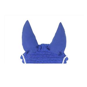 Velo/Máscara para Caballos de Ganchillo de Algodón Transpirable de Color Azul, Cubierta para Orejas Elástica Contra Insectos, ASHMIRA EQUESTRIAN - Product Image 2