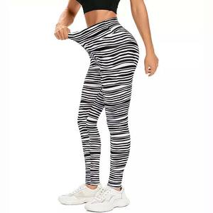 กางเกงเลกกิ้งเล่นโยคะสตรี,กางเกงเล่นโยคะผ้าโพลีเอสเตอร์พิมพ์ลายและสแปนเด็กซ์ระเหิดออกแบบใหม่แบบมืออาชีพ - Product Image 2