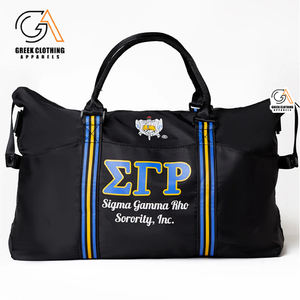 New Arrival Wholesale Waterproof Sigma Gamma Rho Travel Sublimated Sport Tote Bag Lightweight <b>Carry</b> <b>on</b> Weekender Duffle Bag - Product Image 2