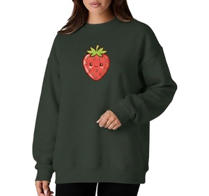 Sweat-shirt à col montant oversize pour femme, confortable, long, pour l'automne, décontracté, ample, pour l'hiver, style streetwear, devant - Product Image 1