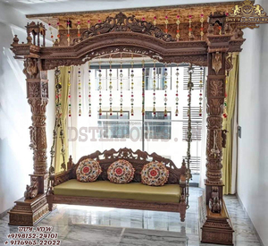 Conjunto de columpio de escenario de fiesta Sangeet paquistaní Walima musulmán recepción boda columpio Gujarati boda Mehndi función nupcial Swin - Product Image 3