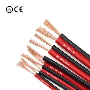 Low Voltage PVC Insulated Copper Double Parallel Wire 20/18/17/16/14/13 Awg Flat Copper Stranded Cable Speaker Cable